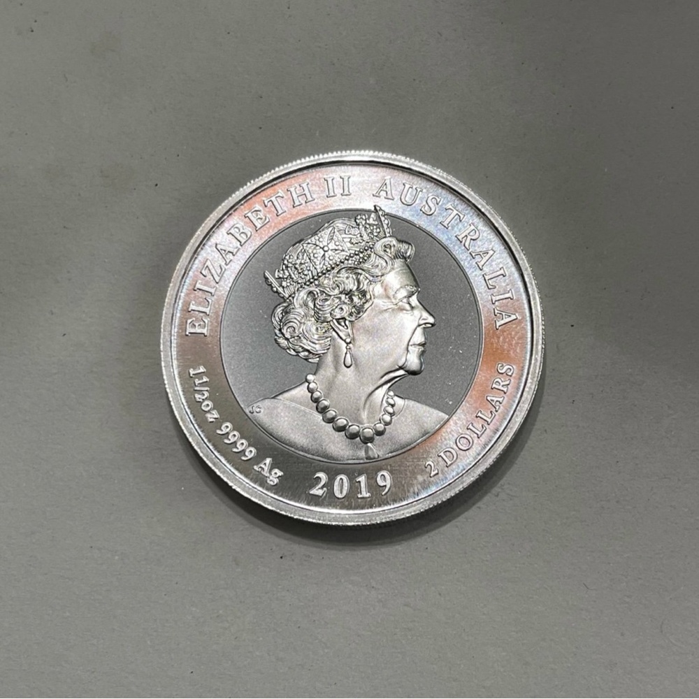 2019 2 Dollar Australia Bottlenose Dolphin Silver Coin 1.5 oz